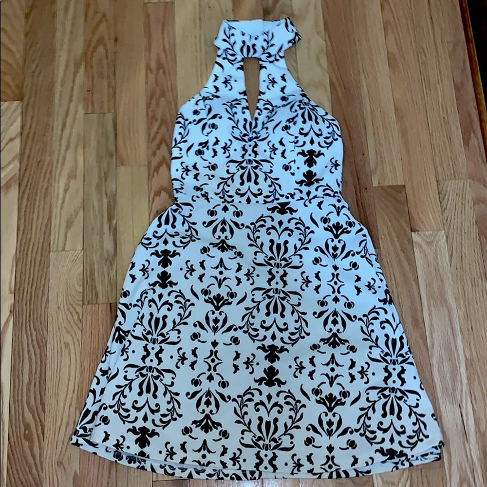 Black and white formal dress
